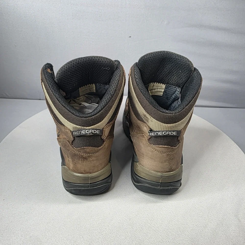 Lowa Renegade GTX Mid W Boots Mens Size 9 Brown Waterproof Hiking Vibram Trail